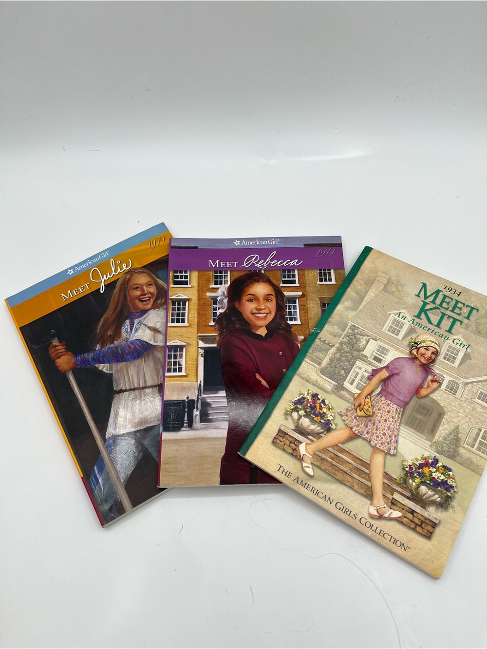 American Girl Meet Julie Rebecca Kit - lot of 3 books